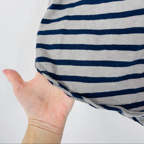 Free People tank top blue gray “wear your sparkle” embroidered striped boho - Picture 6 of 12